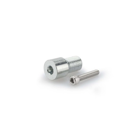 Puig Racing 9583P Adattatore Specchietto Retrovisore Argento In Alluminio Anodizzato Per Vari Modelli Yamaha