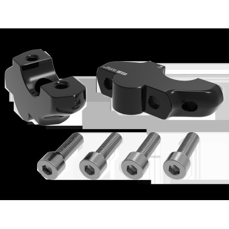 Hepco e Becker 42457697 00 01 Rialzi Manubrio Con Offset Neri Per Indian Scout Bobber Dal 2025