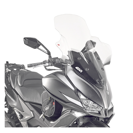 Parabrezza alto trasparente GIVI D6104ST per Kymco Xciting 400I/S400I dal 2013 al 2024