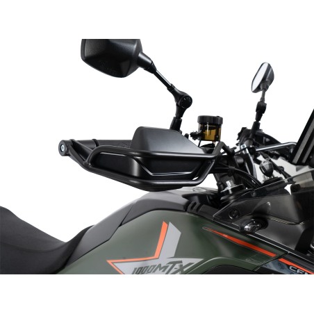 Hepco e Becker 42127717 00 01 Protezione Paramani Nera, Set Sinistra E Destra, Per Cf Moto 1000 Mt-x Dal 2026