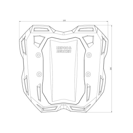 Hepco e Becker Portapacchi Posteriore Smartrack Nero Per Cf Moto 1000 Mt-x Dal 2026
