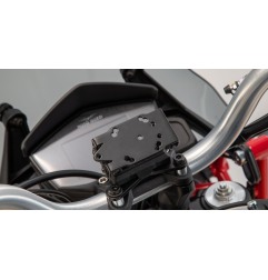 SW-Motech GPS.17.646.10100/B Porta GPS/navigatore da manubrio con QUICK-LOCK per Moto Guzzi V85 TT