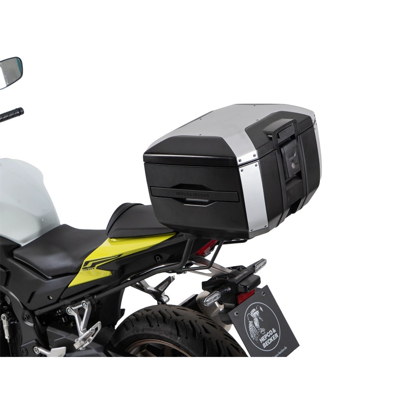 Hepco e Becker Set Portapacchi Con Bauletto Xcore Smartrack Silver/black Per Honda Cb 500 Hornet Dal 2024