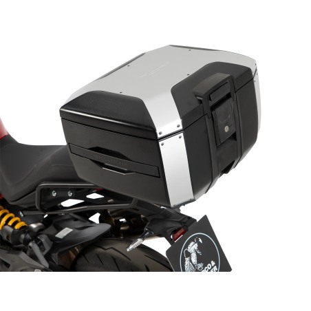 Hepco e Becker Set Portapacchi Smartrack Con Topcase Xcore Argento/nero Per Ducati Monster 890/+ Dal 2026