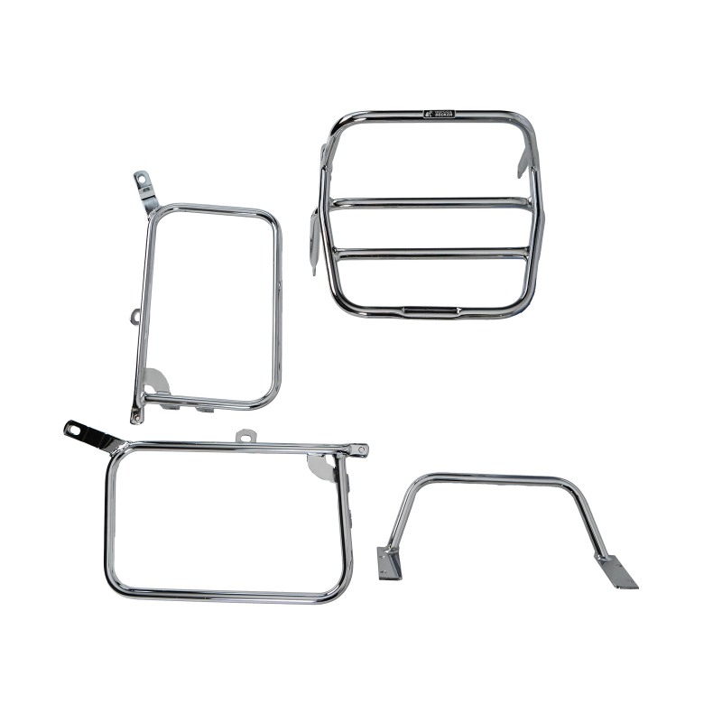 Hepco e Becker 650118 00 02 Set Completo Portaborse Laterale E Portapacchi Cromato Per Honda Cb 750 F1/f2 Del 1975