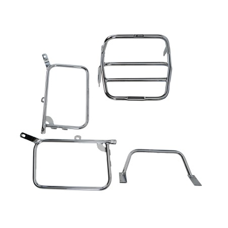 Hepco e Becker 650118 00 02 Set Completo Portaborse Laterale E Portapacchi Cromato Per Honda Cb 750 F1/f2 Del 1975
