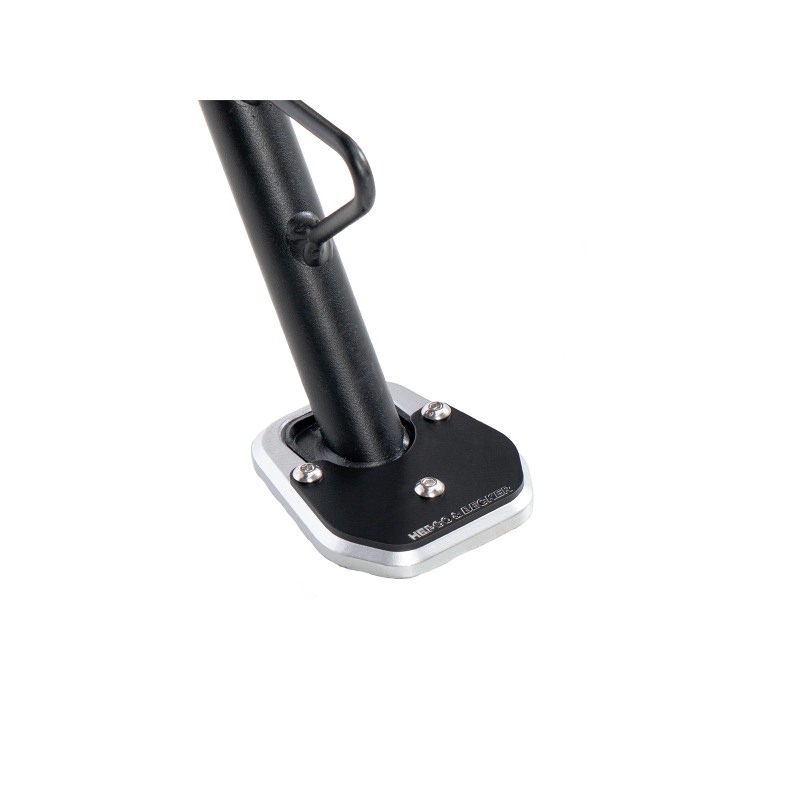 Hepco Becker 42117708 00 91 Piastra per Cavalletto Laterale per CF MOTO 800 MT Explore dal 2023, nero/argento