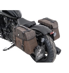 Hepco Becker 6277695 00 08 Set: Portaborse tubolare con borse in pelle Rugged marroni per Indian Scout Sixty Classic dal 2025