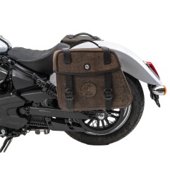 Hepco Becker 6277698 00 08 Set portaborse tubolare Cutout con borse in pelle Rugged marroni per Indian Scout Classic dal 2025