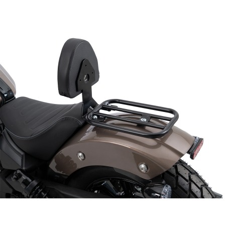 Hepco Becker 6127697 00 01 Solorack con schienale nero per Indian Scout Bobber dal 2025