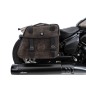 Hepco Becker 6277697 00 08 Set: Portaborse tubolare Cutout con borse in pelle Rugged marroni per Indian Scout Bobber dal 2025