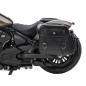 Hepco Becker 6277697 00 01 Set: Portaborse tubolare Cutout con borse in pelle Rugged nere per Indian Scout Bobber dal 2025