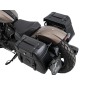 Hepco Becker 6277697 00 01 Set: Portaborse tubolare Cutout con borse in pelle Rugged nere per Indian Scout Bobber dal 2025
