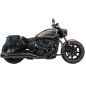 Hepco Becker 6277697 00 01 Set: Portaborse tubolare Cutout con borse in pelle Rugged nere per Indian Scout Bobber dal 2025
