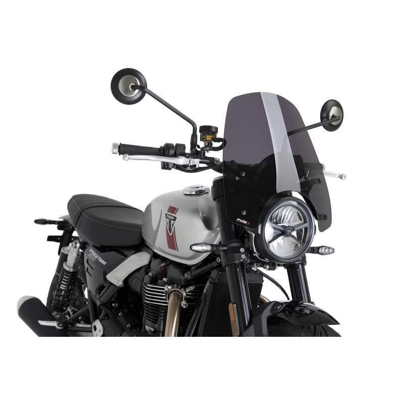Puig Racing 22619 Cupolino Naked New Generation Touring Per Triumph Speed Twin 1200 Rs O 1200 Dal 2025 Fumé Scuro, Fumé Chiaro O