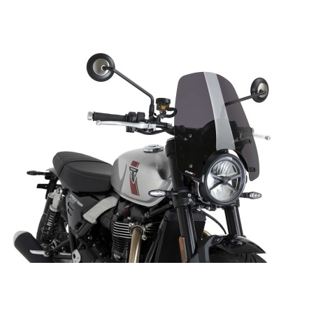Puig Racing 22619 Cupolino Naked New Generation Touring Per Triumph Speed Twin 1200 Rs O 1200 Dal 2025 Fumé Scuro, Fumé Chiaro O