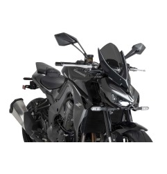 Puig Racing 22777 Cupolino Naked New Generation Touring Per Kawasaki Z1100 Dal 2026 Fumé Scuro, Fumé Chiaro, Nero, Trasparente