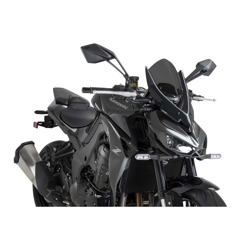 Puig Racing 22777 Cupolino Naked New Generation Touring Per Kawasaki Z1100 Dal 2026 Fumé Scuro, Fumé Chiaro, Nero, Trasparente