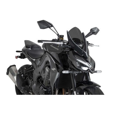 Puig Racing 22777 Cupolino Naked New Generation Touring Per Kawasaki Z1100 Dal 2026 Fumé Scuro, Fumé Chiaro, Nero, Trasparente