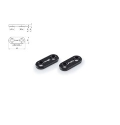 Puig Racing 3855N Tappi Foro Specchietto Neri In Alluminio Per Yamaha Xj6 Diversion Dal 2009 Al 2016