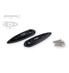 Puig Racing 3856N Tappi Foro Specchietto Retrovisore Neri Per Yamaha Yzf-r3 Dal 2015 Al 2016
