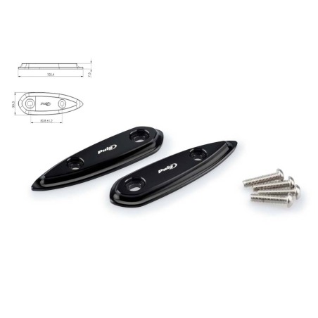 Puig Racing 3856N Tappi Foro Specchietto Retrovisore Neri Per Yamaha Yzf-r3 Dal 2015 Al 2016