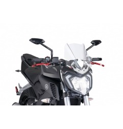 Puig Racing 7654W Cupolino Naked New Generation Sport Trasparente Per Yamaha Mt-125 Dal 2015 Al 2019