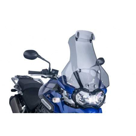 Puig Racing 6006H Cupolino Touring Con Visiera Fumé Chiaro Per Triumph Tiger 1200 Explorer/xc Dal 2012 Al 2015