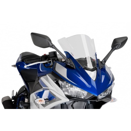 Puig Racing 7649W Cupolino Z-racing Trasparente Per Yamaha Yzf-r3 Dal 2015 Al 2018