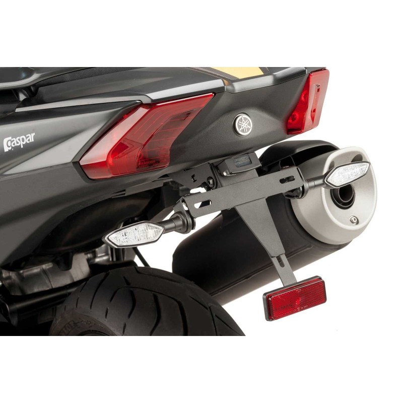 Puig Racing 9468N Portatarga Nero Per Yamaha T-max 530 Dx Dal 2017 Al 2019