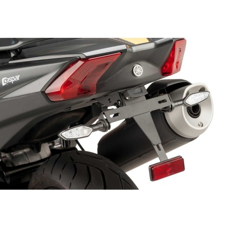 Puig Racing 9468N Portatarga Nero Per Yamaha T-max 530 Dx Dal 2017 Al 2019