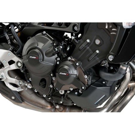 Puig Racing 20128N Protezione Carter Motore Nera Per Yamaha Mt-09 850 Dal 2013 Al 2016