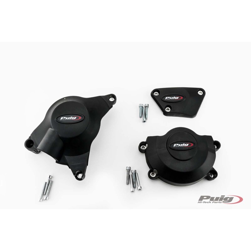 Puig Racing 21521N Protezione Carter Motore Track Nera Per Yamaha Yzf-r6 600 Dal 2017 Al 2021