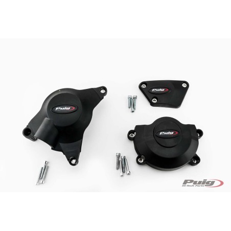 Puig Racing 21521N Protezione Carter Motore Track Nera Per Yamaha Yzf-r6 600 Dal 2017 Al 2021