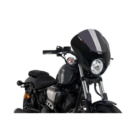 Puig Racing 21109 Cupolino Semicarenato Dark Night Per Yamaha Xv 950/r Dal 2014 Al 2016