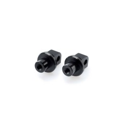 Puig Racing 6353N Adattatori Poggiapiedi Fissi Passeggero Nero Per Suzuki B-king 1300 Dal 2008 Al 2011