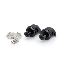 Puig Racing 7277N Adattatori Poggiapiedi Fissi Passeggero Neri Per Triumph Tiger 800 Dal 2011 Al 2014