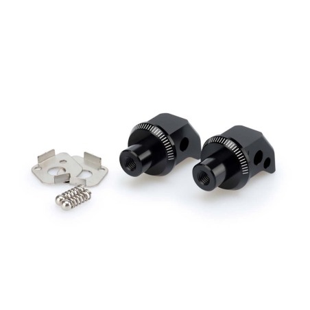 Puig Racing 7277N Adattatori Poggiapiedi Fissi Passeggero Neri Per Triumph Tiger 800 Dal 2011 Al 2014