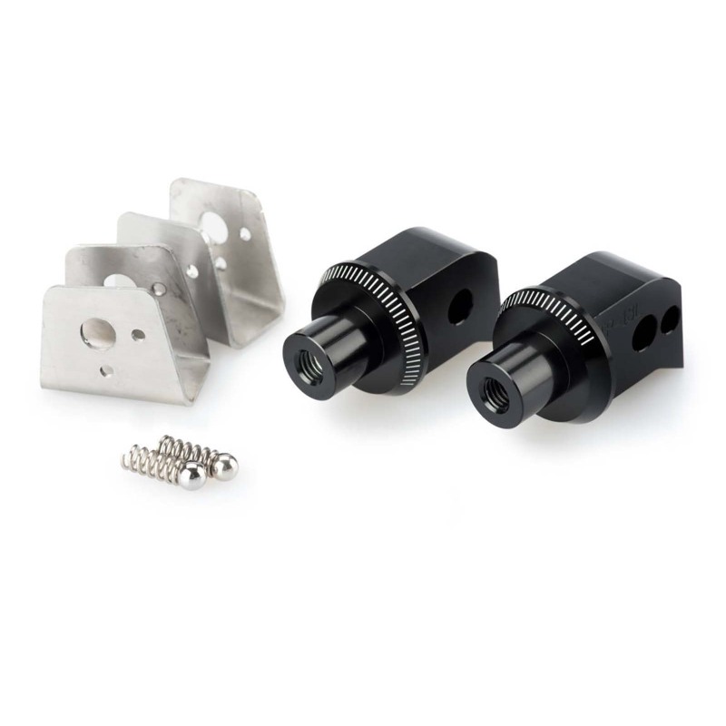 Puig Racing 8798N Adattatori Poggiapiedi Fissi Passeggero Neri Per Triumph Tiger 1200 Explorer Dal 2012 Al 2015
