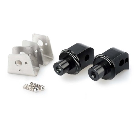 Puig Racing 8798N Adattatori Poggiapiedi Fissi Passeggero Neri Per Triumph Tiger 1200 Explorer Dal 2012 Al 2015