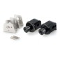 Puig Racing 8798N Adattatori Poggiapiedi Fissi Passeggero Neri Per Triumph Tiger 1200 Explorer Dal 2012 Al 2015