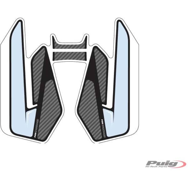 Puig Racing 8438C Adesivo Serbatoio Carbon Look Per Yamaha Mt-07 Dal 2014 Al 2016