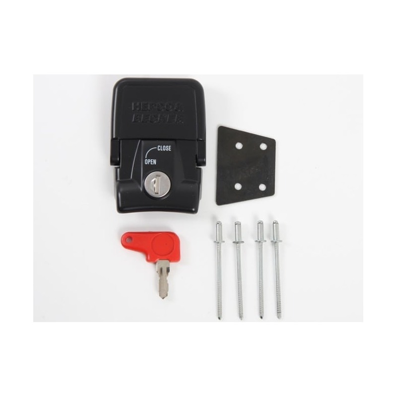 Hepco e Becker 710113 00 01 Serratura Di Fissaggio Con Chiave E Rivetti Per Valigie Laterali Xplorer, Standard Ed Exclusive
