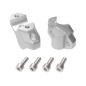 Hepco e Becker 42452558 00 09 Rialzi Manubrio Argento, Alzata 30 Mm, Arretramento 21 Mm, Per Kawasaki KLE 500/SE Dal 2026