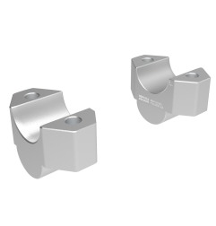 Hepco e Becker 42352558 25 09 Rialzi Manubrio 25 Mm In Argento Per Kawasaki KLE 500/SE Dal 2026