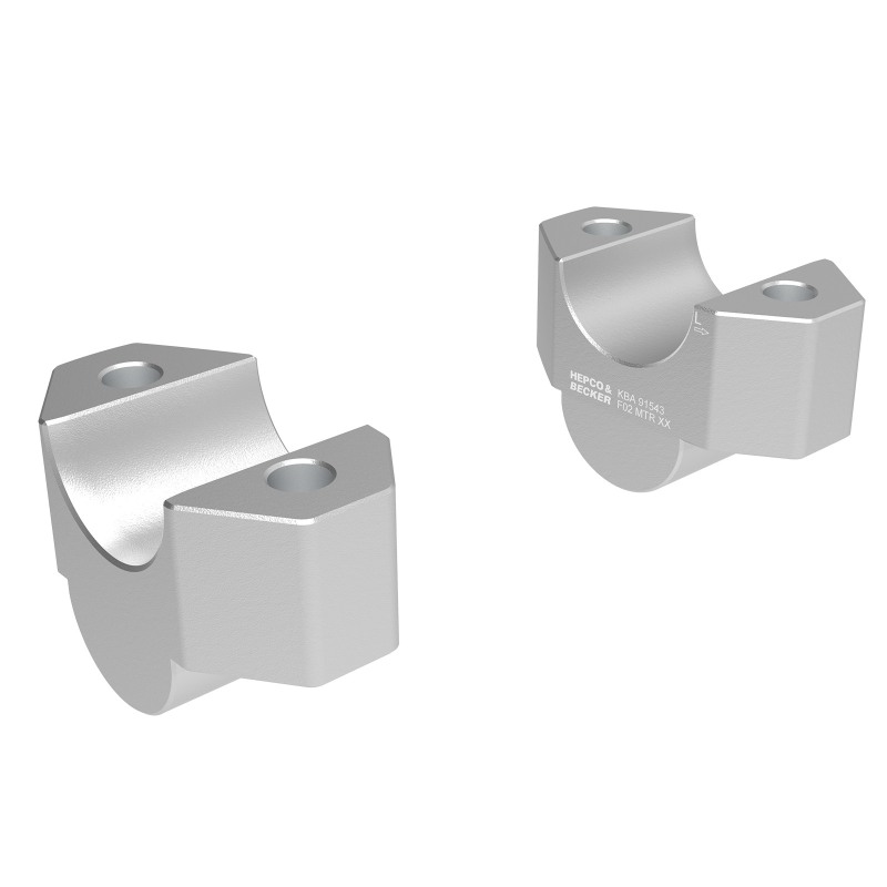 Hepco e Becker 42352558 25 09 Rialzi Manubrio 25 Mm In Argento Per Kawasaki KLE 500/SE Dal 2026