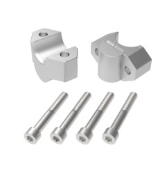 Hepco e Becker 42352558 25 09 Rialzi Manubrio 25 Mm In Argento Per Kawasaki KLE 500/SE Dal 2026