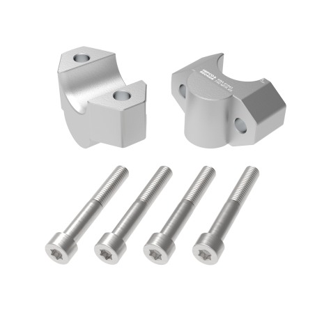 Hepco e Becker 42352558 25 09 Rialzi Manubrio 25 Mm In Argento Per Kawasaki KLE 500/SE Dal 2026