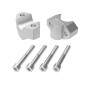 Hepco e Becker 42352558 25 09 Rialzi Manubrio 25 Mm In Argento Per Kawasaki KLE 500/SE Dal 2026