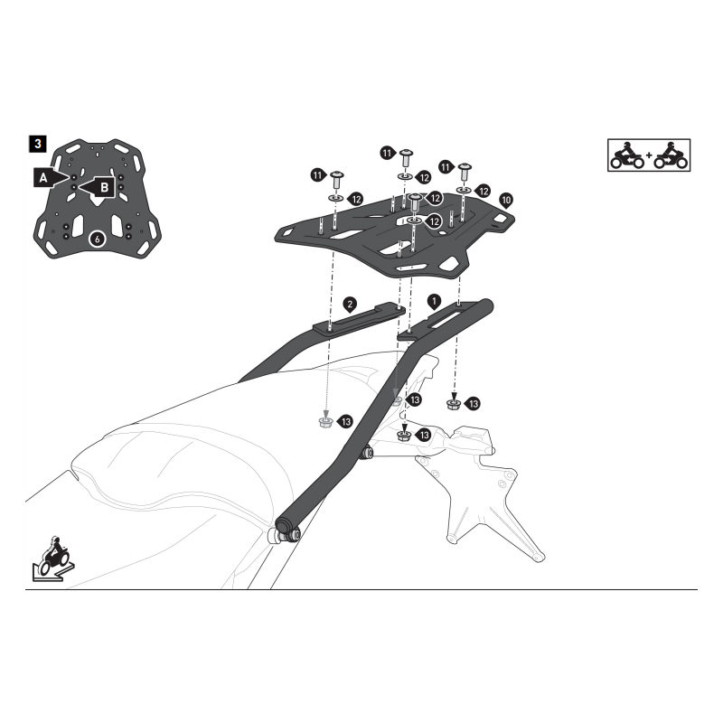 Portapacchi Adventure Rack SW-Motech GPT.22.113.19000/B per Ducati DesertX dal 2026